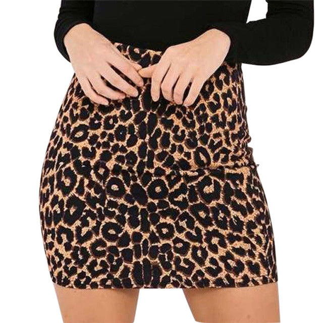 Eleganter Bleistiftrock mit Leopardenmuster